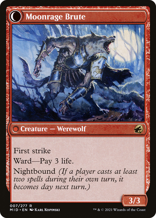 Brutal Cathar // Moonrage Brute (MID-007) (Foil)