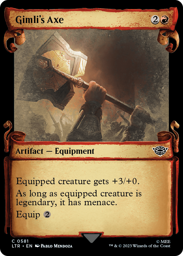Gimli's Axe (LTR-581) (Showcase) (Scroll)