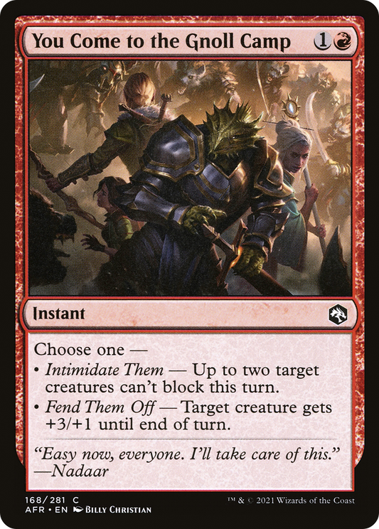 You Come to the Gnoll Camp (AFR-168)