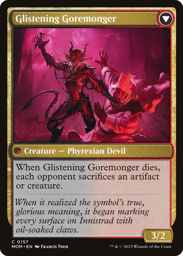 Pyretic Prankster // Glistening Goremonger (MOM-157) (Foil)