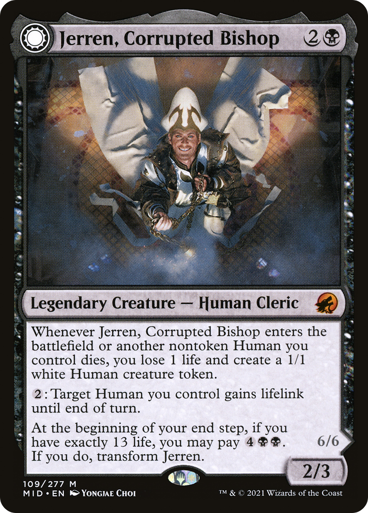 Jerren, Corrupted Bishop // Ormendahl, the Corrupter (MID-109) (Foil)