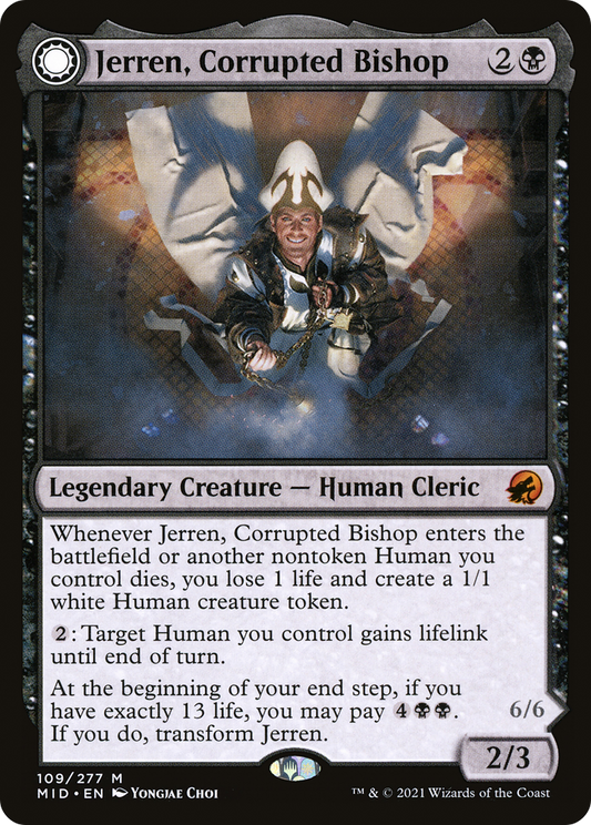 Jerren, Corrupted Bishop // Ormendahl, the Corrupter (MID-109) (Foil)