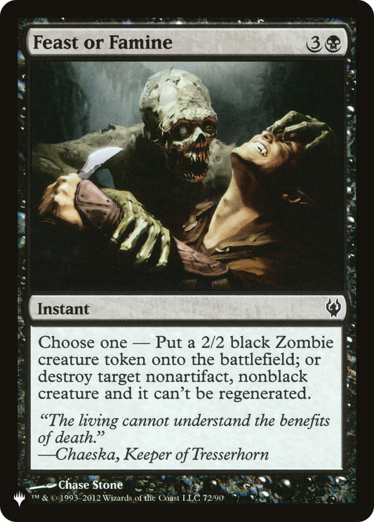 Feast or Famine (LIST-DDJ-72)