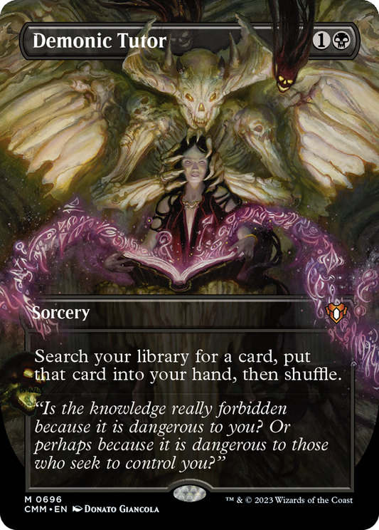 Demonic Tutor (CMM-696) (Borderless)