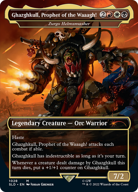 Ghazghkull, Prophet of the Waaagh! / Zurgo Helmsmasher (SLD-1028) (Borderless) (Foil)