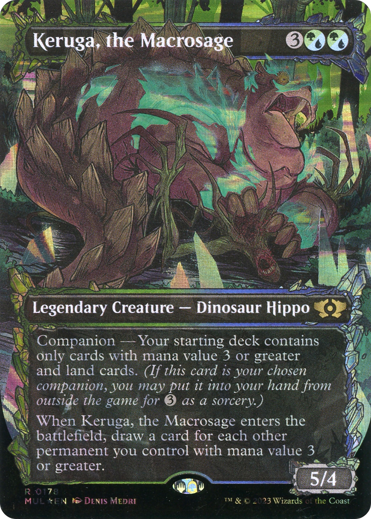 Keruga, the Macrosage (MUL-178) (Showcase) (Borderless) (Halo Foil)