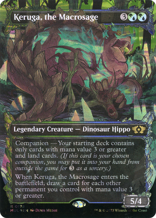Keruga, the Macrosage (MUL-178) (Showcase) (Borderless) (Halo Foil)
