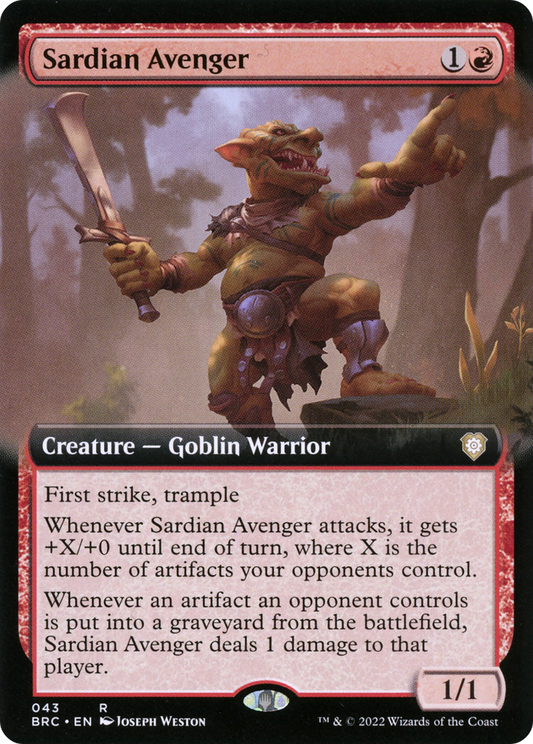 Sardian Avenger (BRC-043) (Extended Art) (Foil)
