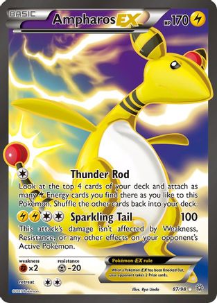 Ampharos EX (87 Full Art) (AOR-) (Holofoil)
