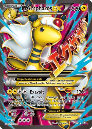 M Ampharos EX (88 Full Art) (AOR-) (Holofoil)