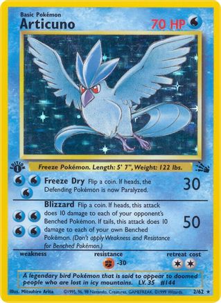 Articuno (2) (FO-002) (1st Edition Holofoil)