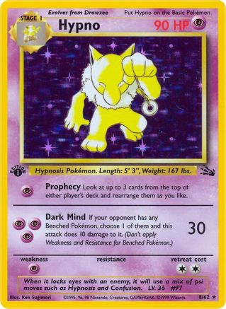 Hypno (8) (FO-008) (1st Edition Holofoil)