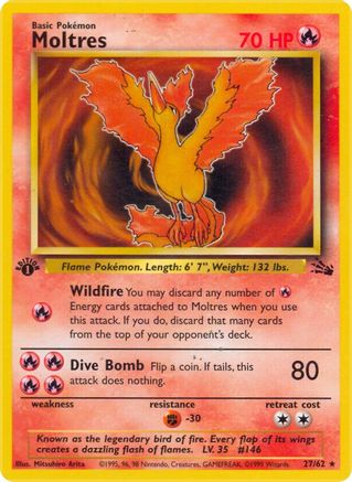 Moltres (27) (FO-027) (1st Edition)