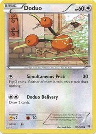 Doduo (115) (BKT-115) (Reverse Holofoil)