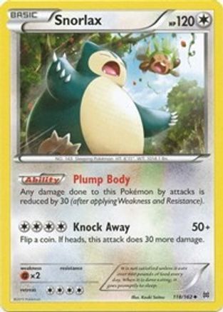 Snorlax (BKT-118) (Reverse Holofoil)