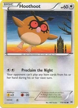 Hoothoot (BKT-119) (Reverse Holofoil)