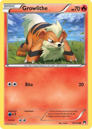 Growlithe (BKP-010) (Reverse Holofoil)