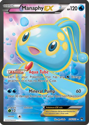 Manaphy EX (Full Art) (BKP-116) (Holofoil)