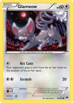 Glameow (BKP-093) (Reverse Holofoil)