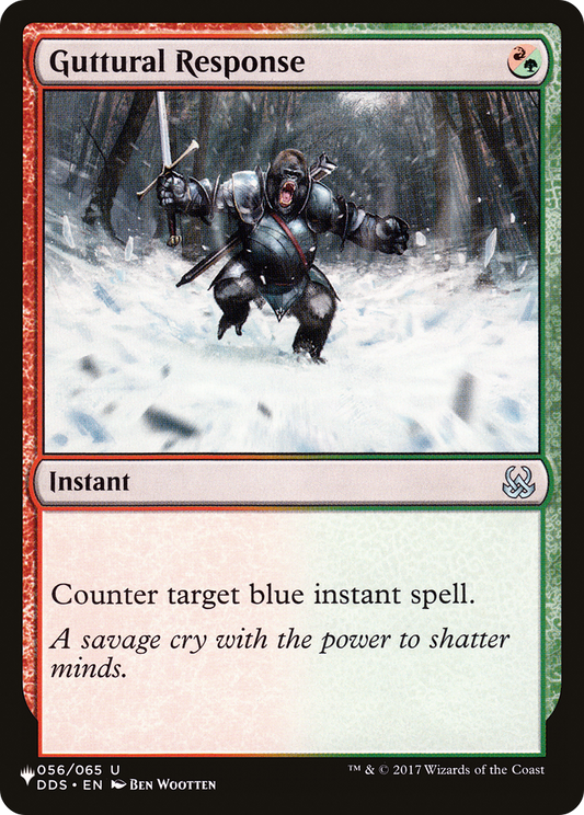 Guttural Response (LIST-DDS-56)