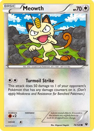 Meowth (FCO-074) (Reverse Holofoil)