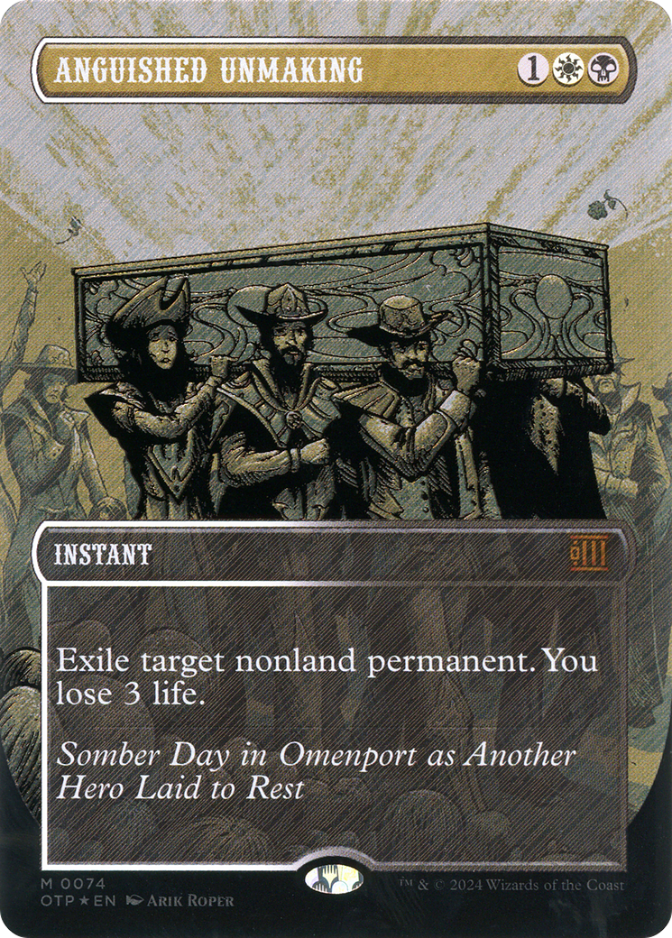 Anguished Unmaking (OTP-074) (Extended Art) (Borderless) (Textured Foil)