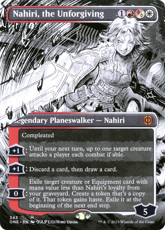 Nahiri, the Unforgiving (ONE-343) (Showcase) (Borderless) (Foil)