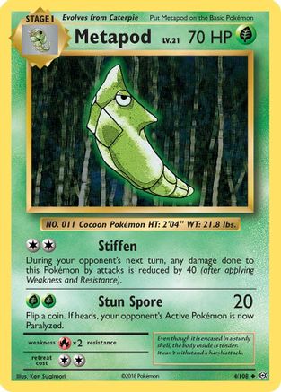 Metapod (EVO-004) (Reverse Holofoil)