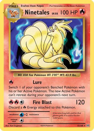 Ninetales (EVO-015) (Reverse Holofoil)