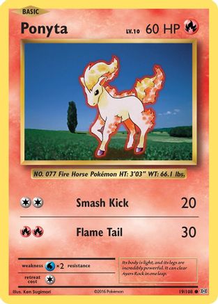 Ponyta (EVO-019) (Reverse Holofoil)