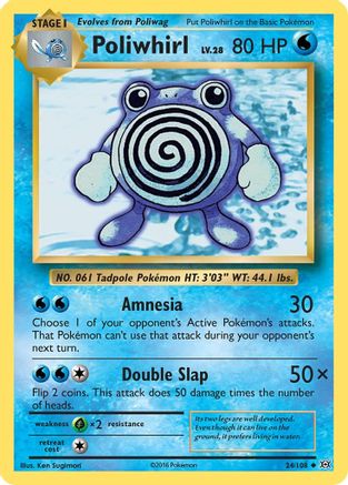 Poliwhirl (EVO-024) (Reverse Holofoil)