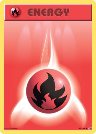 Fire Energy (EVO-092) (Reverse Holofoil)