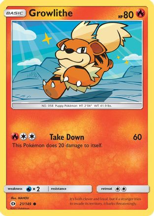 Growlithe (SUM-021) (Reverse Holofoil)