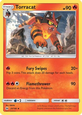 Torracat (SUM-025) (Reverse Holofoil)