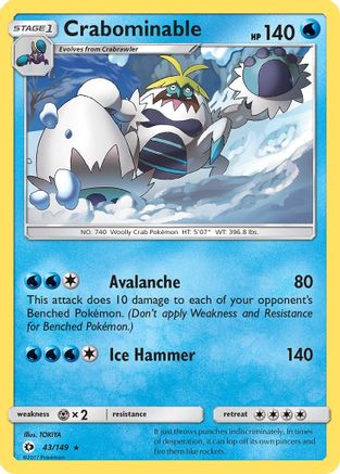 Crabominable (SUM-043) (Reverse Holofoil)