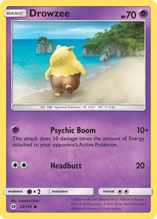 Drowzee (SUM-059) (Reverse Holofoil)