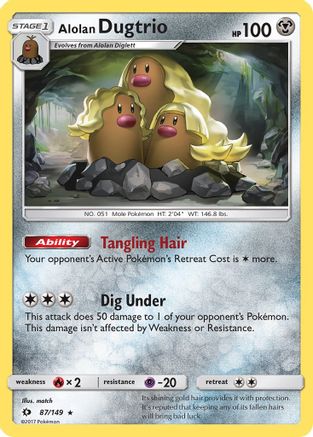 Alolan Dugtrio (SUM-087) (Reverse Holofoil)