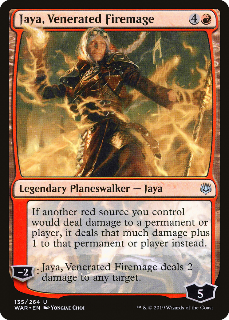 Jaya, Venerated Firemage (WAR-135) (Foil)