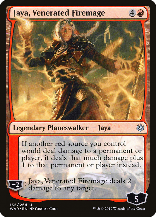 Jaya, Venerated Firemage (WAR-135) (Foil)