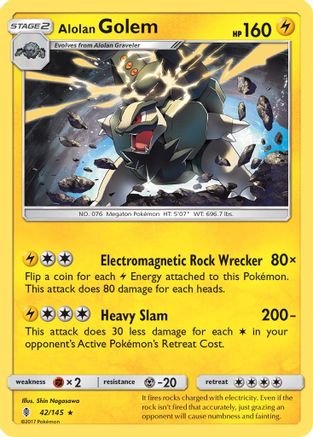 Alolan Golem (GRI-042) (Holofoil)