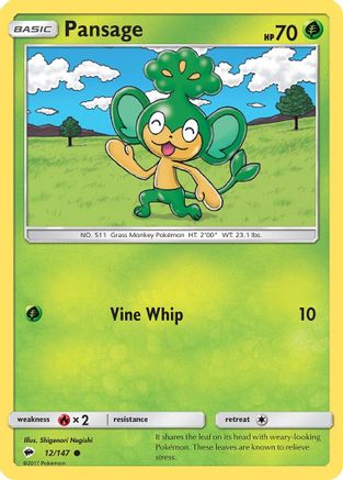 Pansage (BUS-012) (Reverse Holofoil)