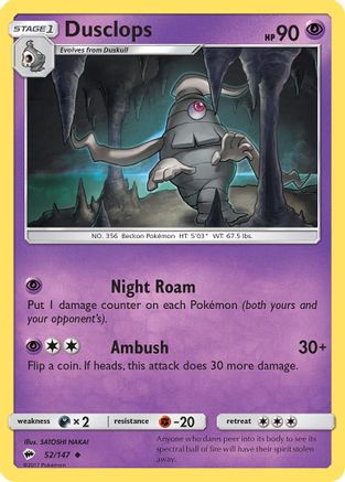 Dusclops (BUS-052) (Reverse Holofoil)