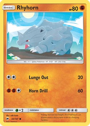 Rhyhorn (BUS-065) (Reverse Holofoil)