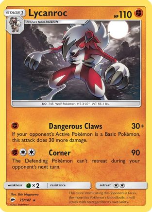 Lycanroc (75) (BUS-075) (Reverse Holofoil)