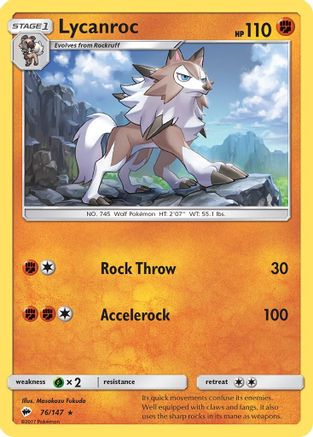 Lycanroc (76) (BUS-076) (Reverse Holofoil)