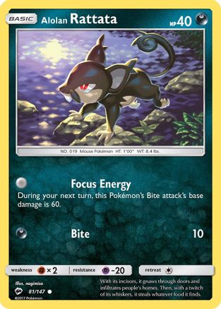 Alolan Rattata (BUS-081) (Reverse Holofoil)