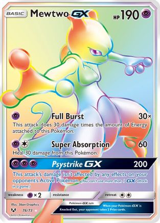 Mewtwo GX (Secret) (SLG-) (Holofoil)