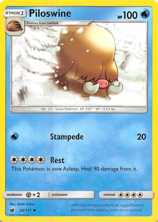 Piloswine (CIN-020) (Reverse Holofoil)