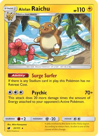 Alolan Raichu (CIN-031) (Reverse Holofoil)