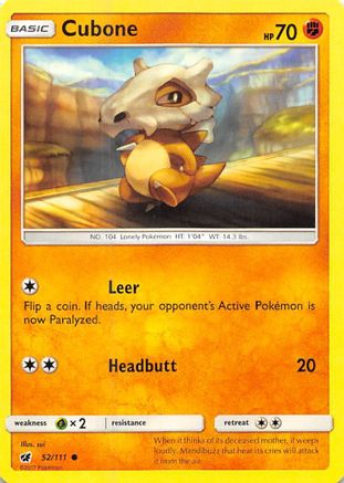 Cubone (CIN-052) (Reverse Holofoil)